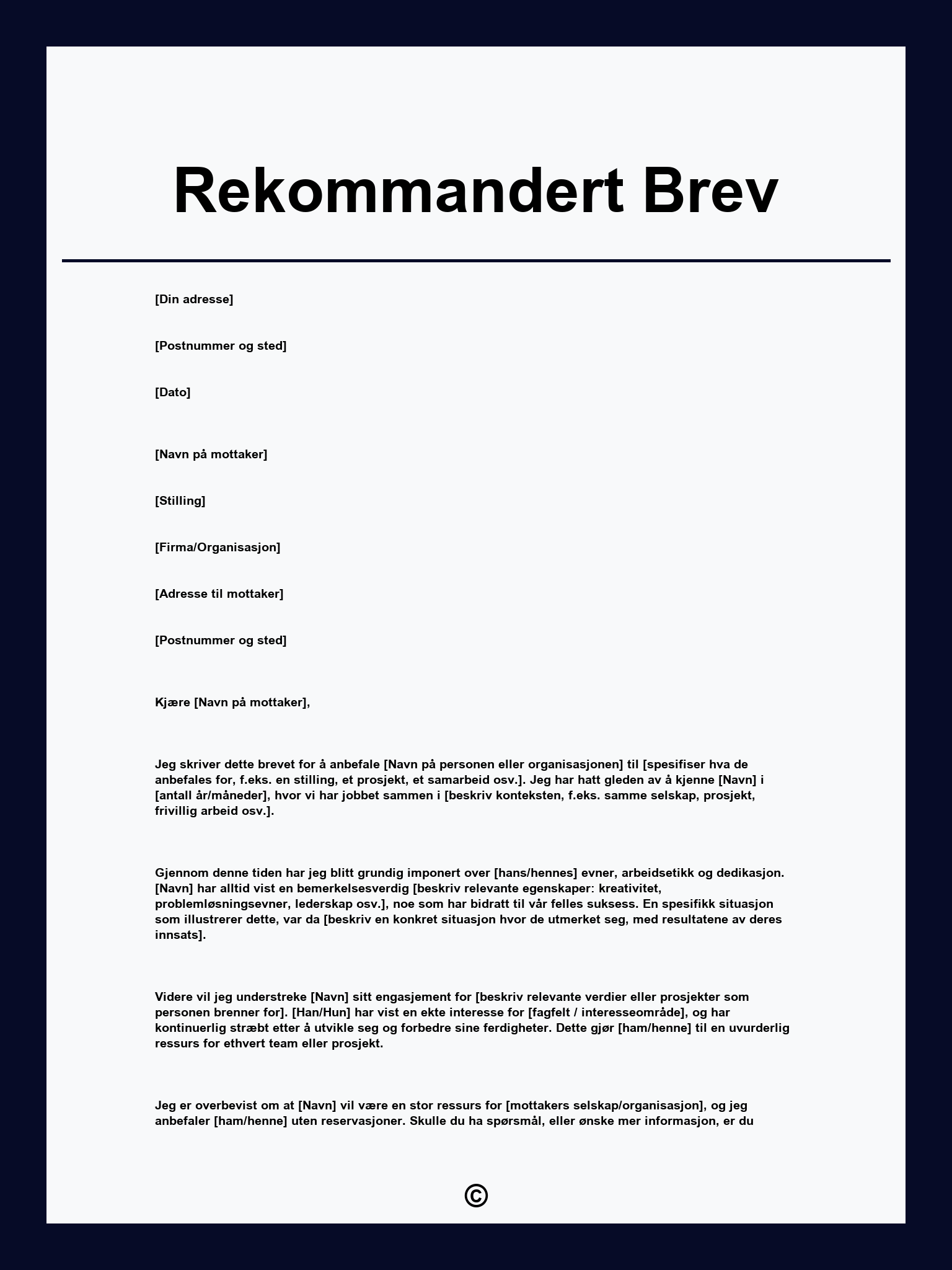 Rekommandert Brev